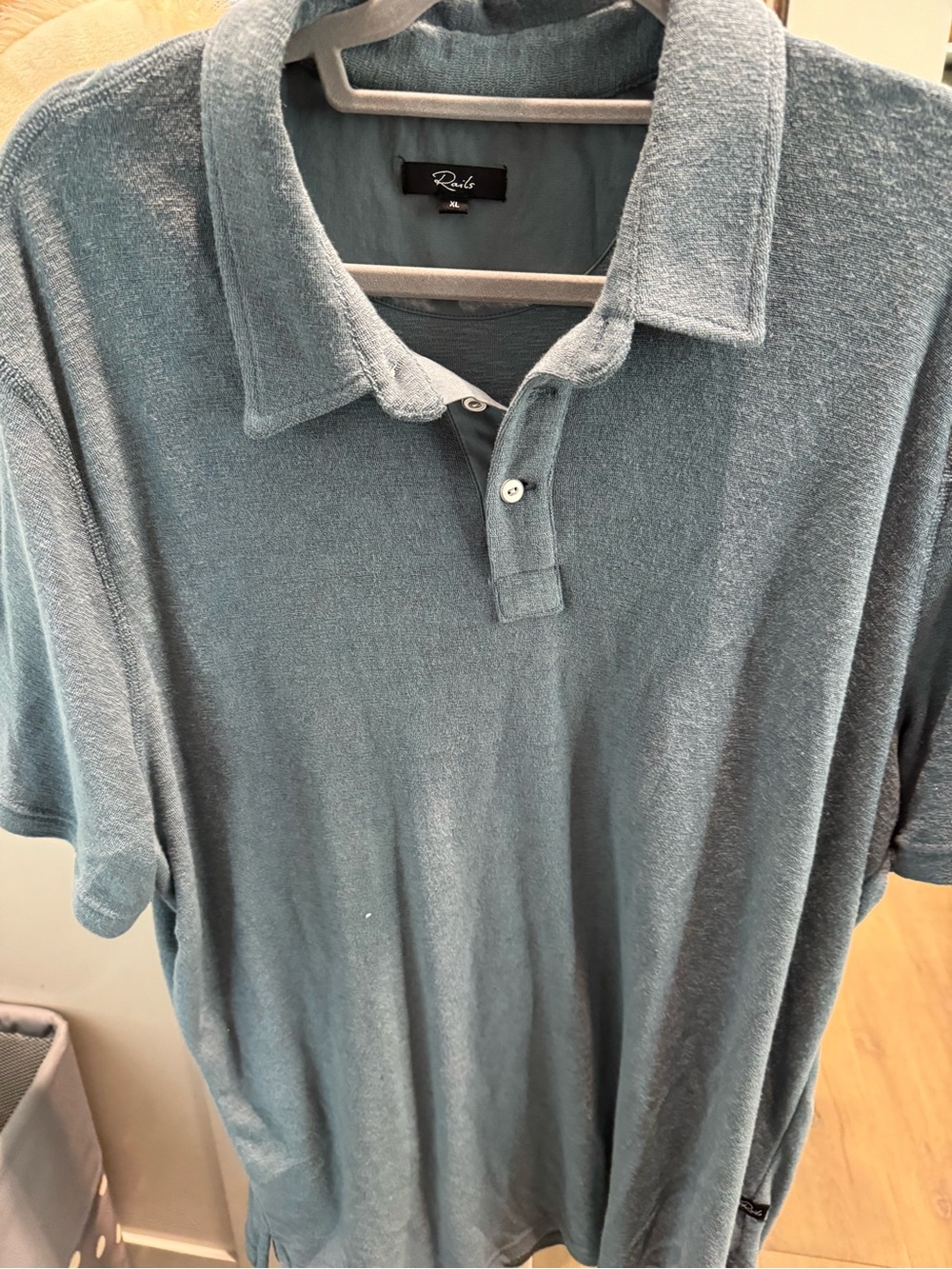 Rails Men's Terry Polo in Dusty Teal